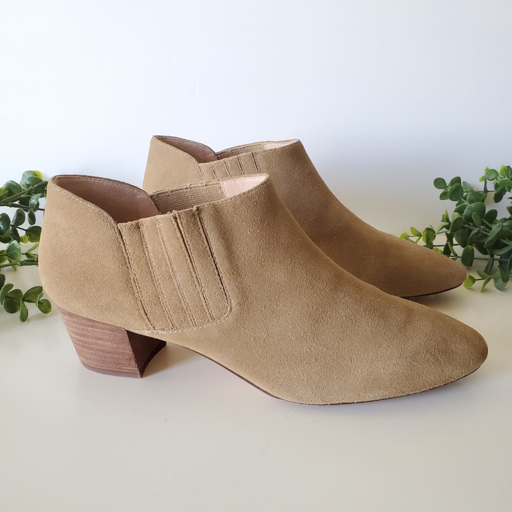 J.Crew Suede Savannah Tan/ Camel Ankle Boots 10.5